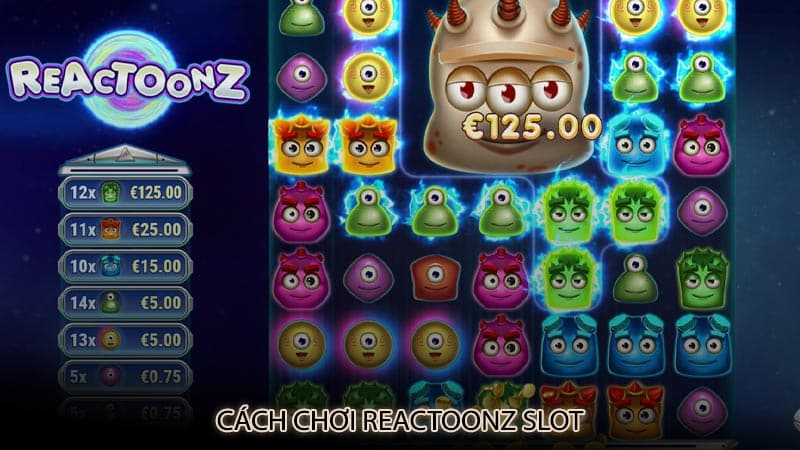 Cách chơi Reactoonz slot